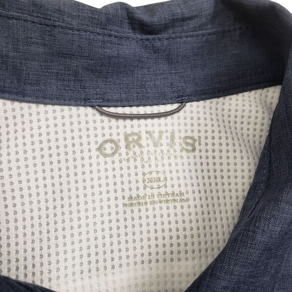 Orvis Tech Shirt Mens XXL Blue Short Sleeve Performance - Picture 6 of 10